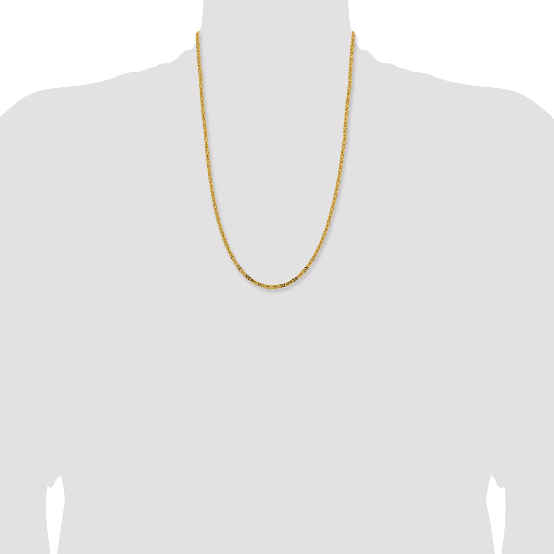 14k 2.5mm Byzantine Chain