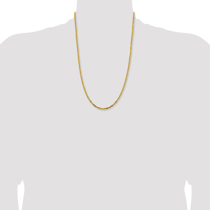 14k 2.5mm Byzantine Chain