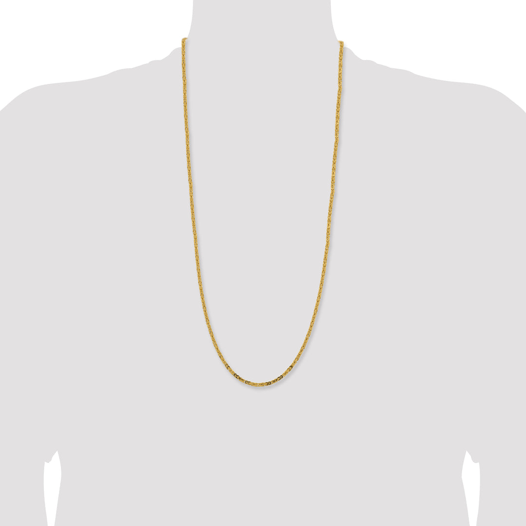 14k 2.5mm Byzantine Chain