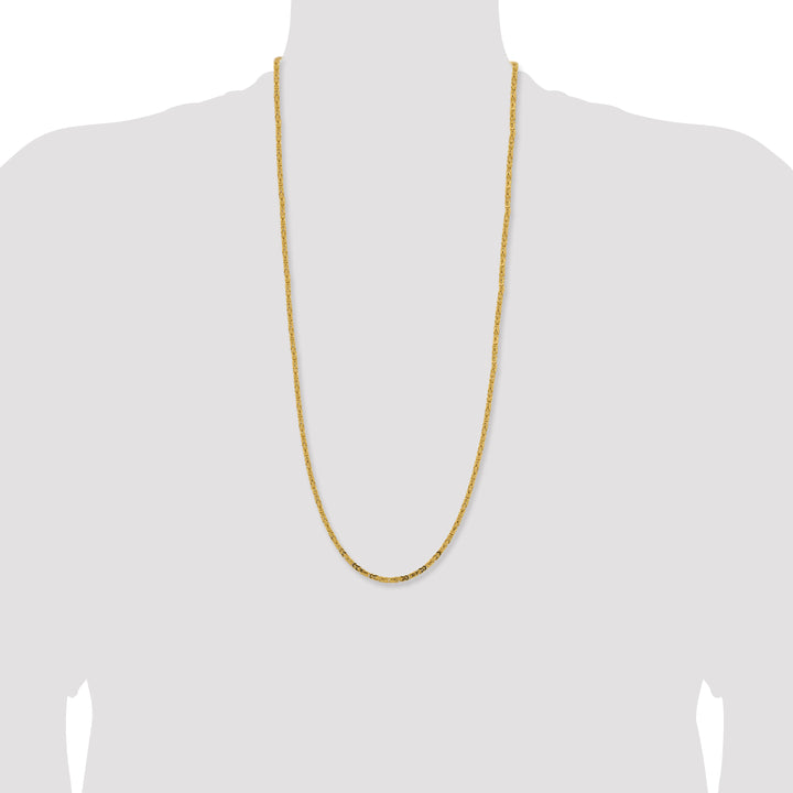 14k 2.5mm Byzantine Chain
