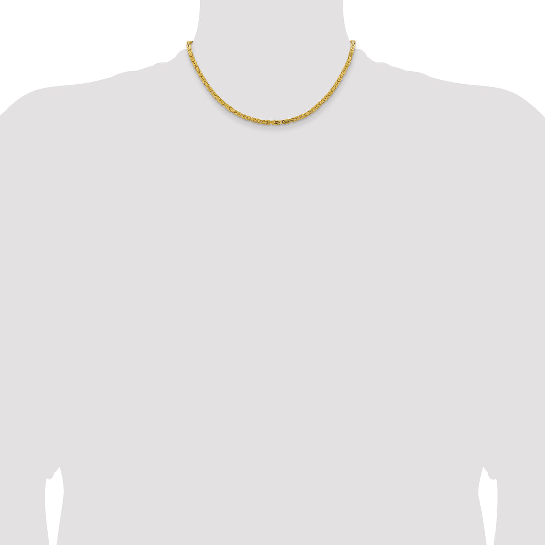 14k 3.25mm Byzantine Chain