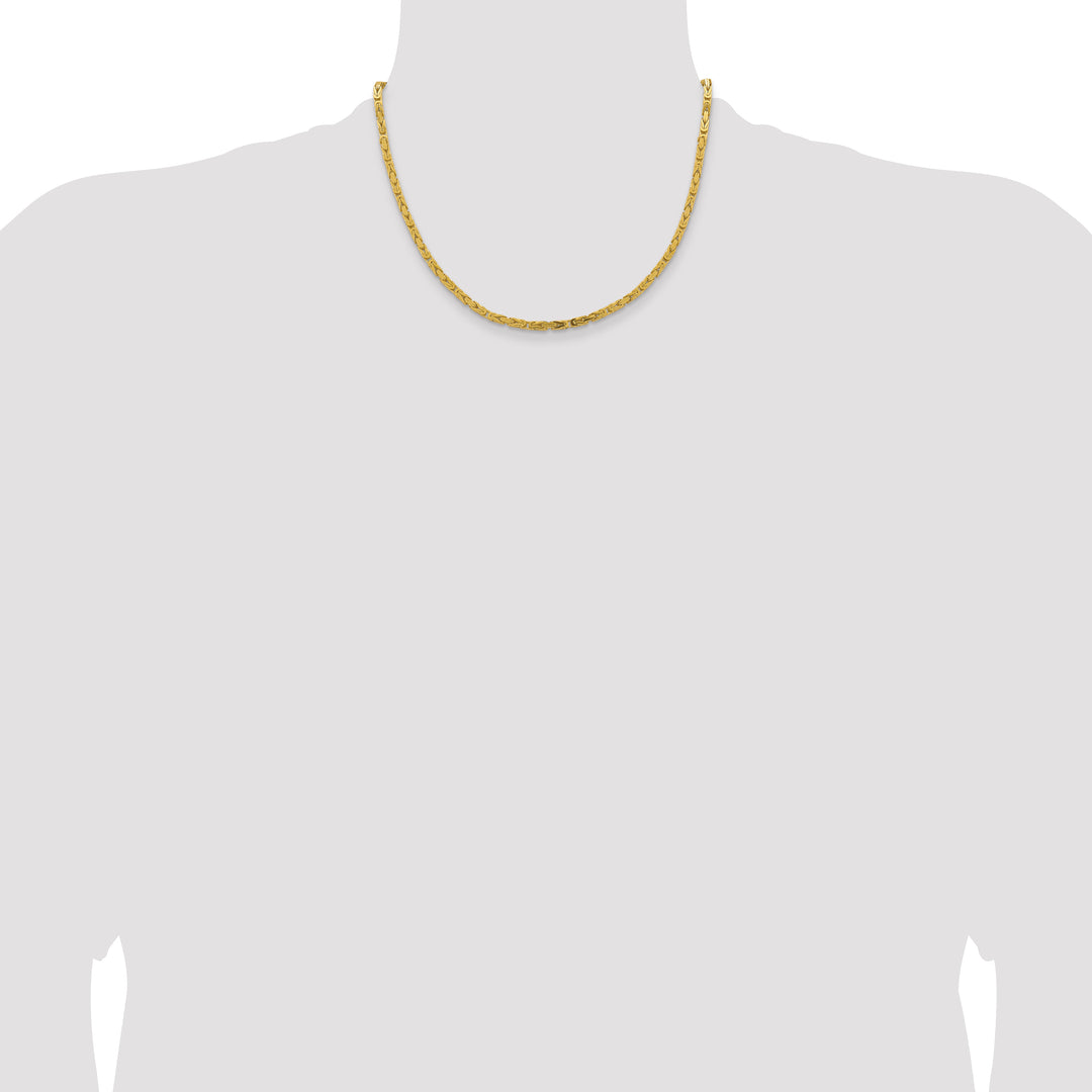 14k 3.25mm Byzantine Chain