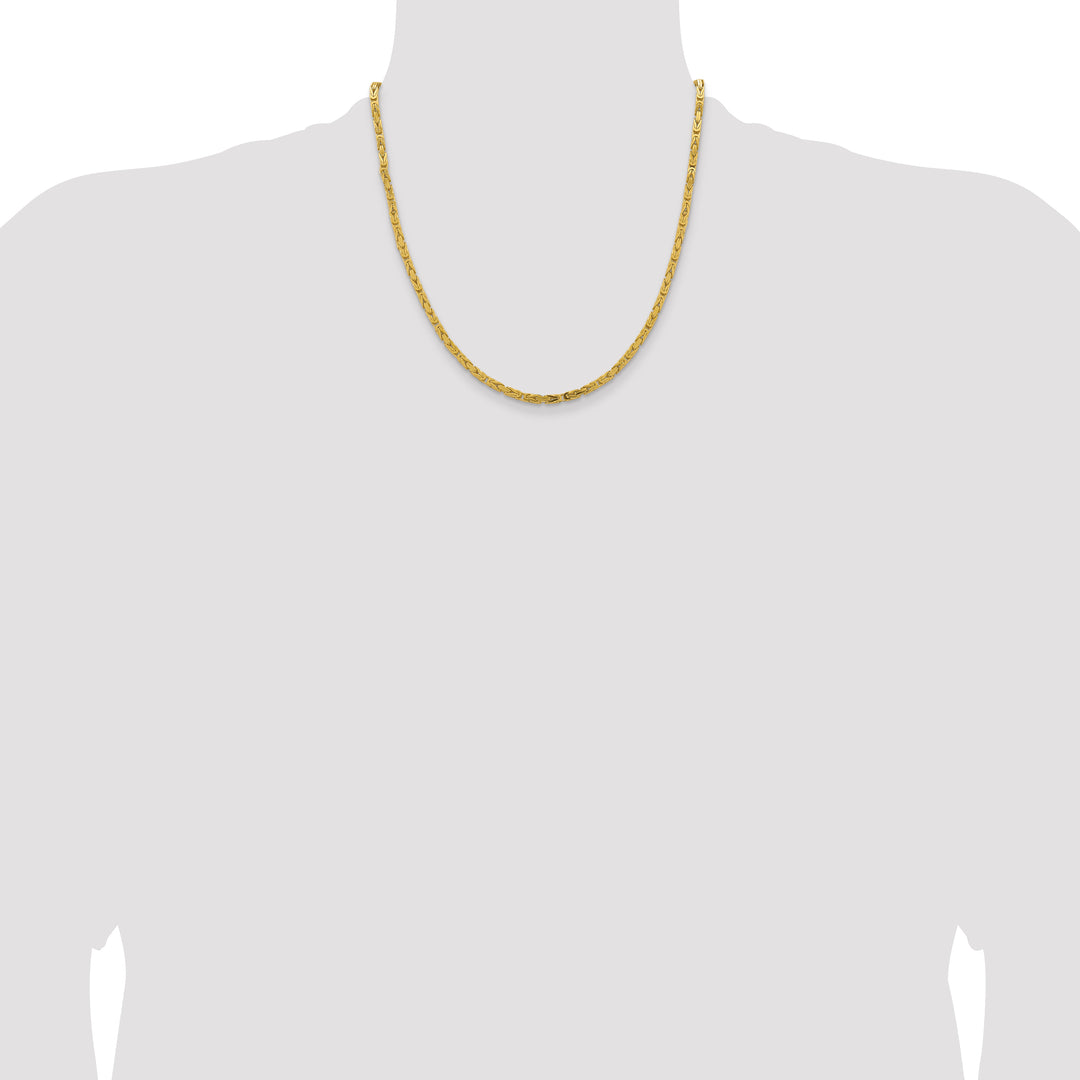 14k 3.25mm Byzantine Chain