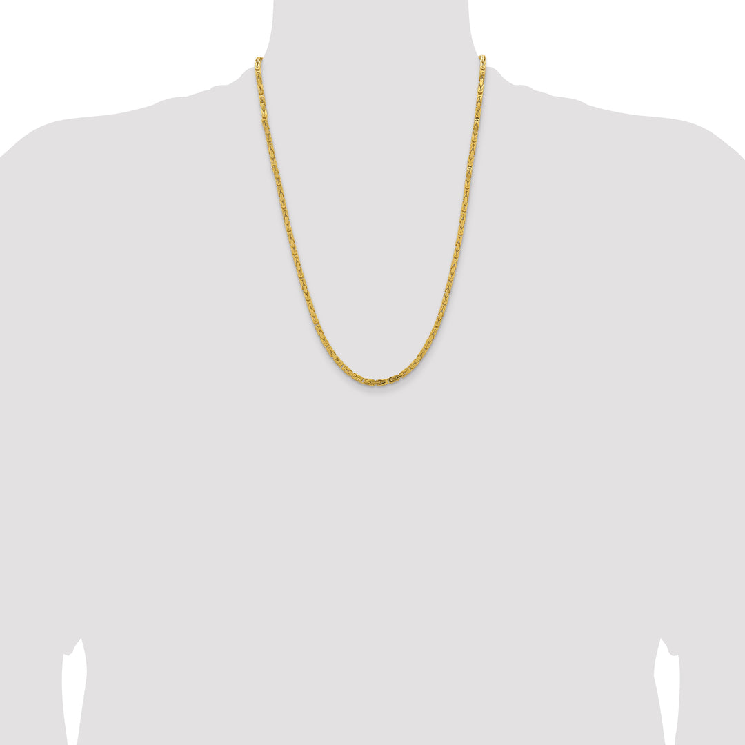 14k 3.25mm Byzantine Chain