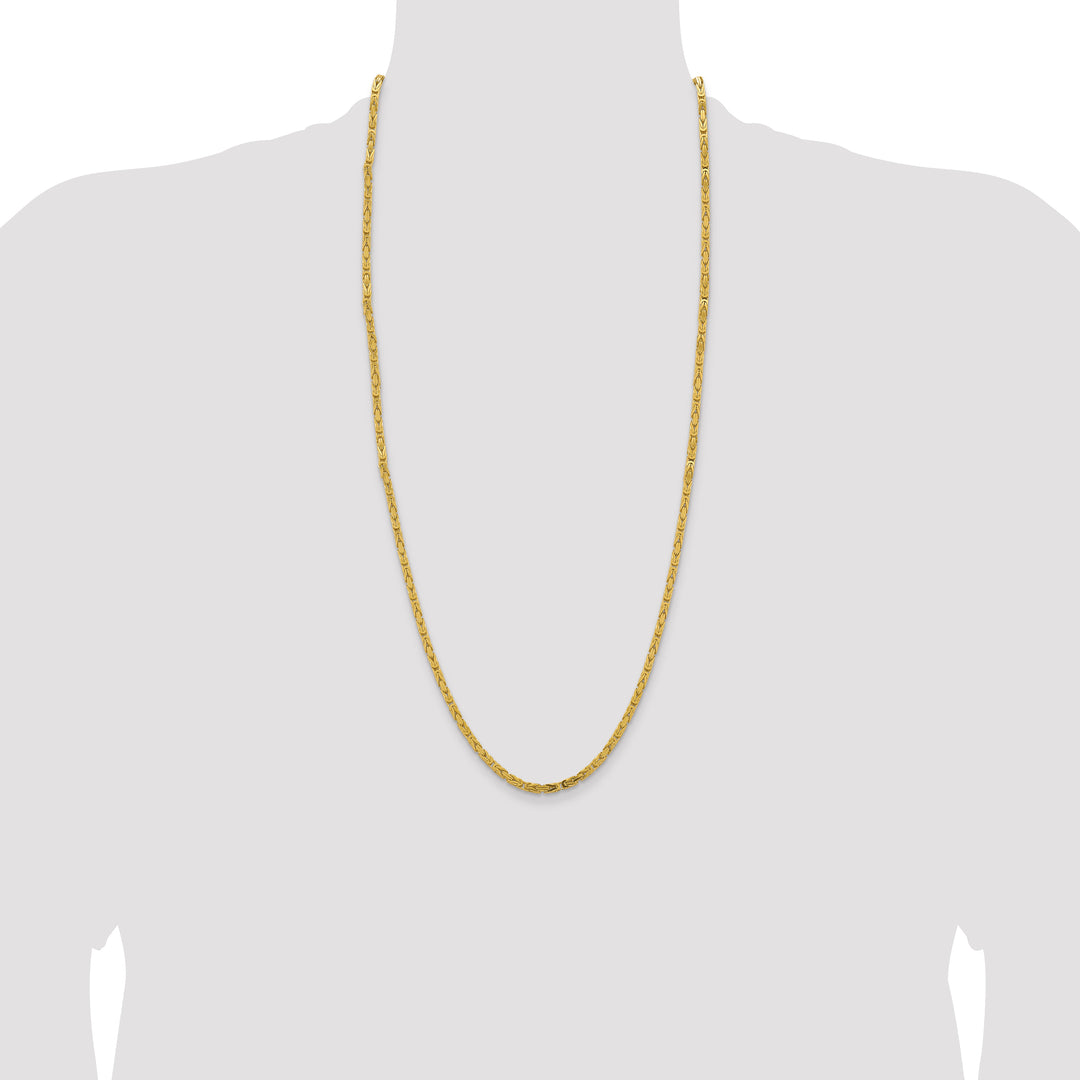 14k 3.25mm Byzantine Chain