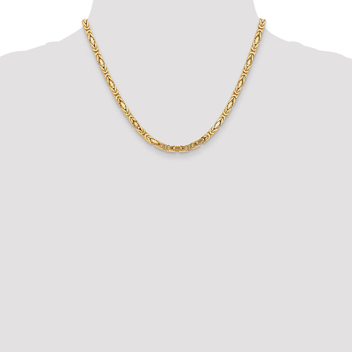 14k 4mm Byzantine Chain