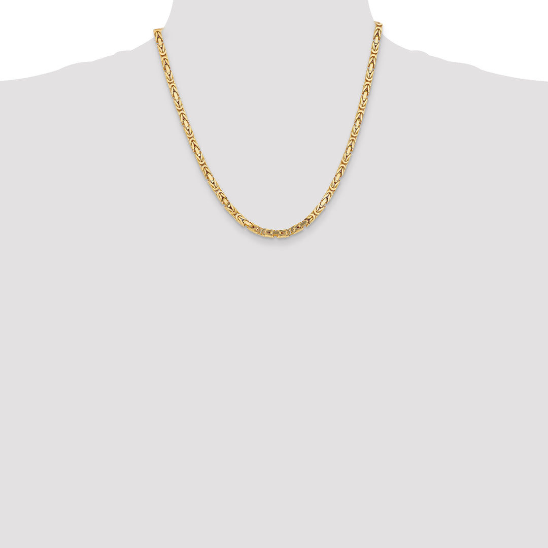 14k 4mm Byzantine Chain