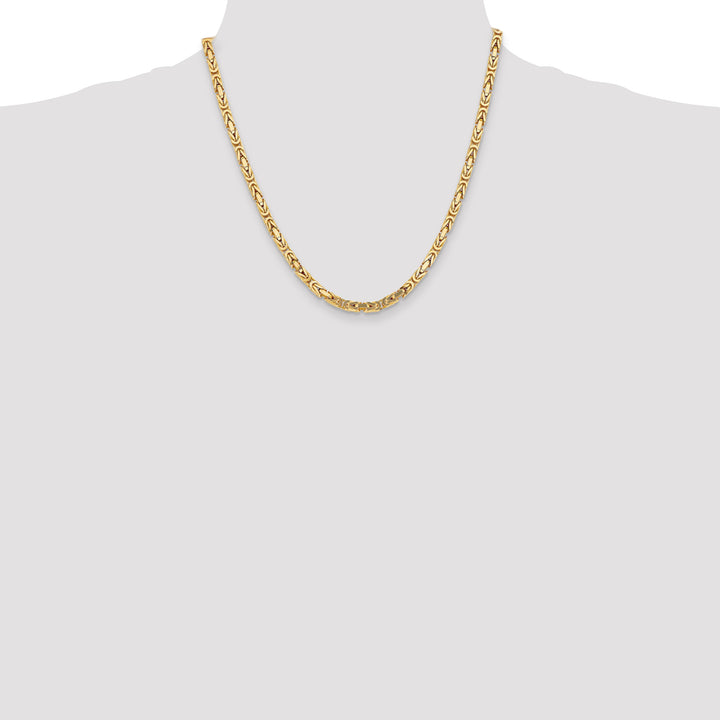 14k 4mm Byzantine Chain