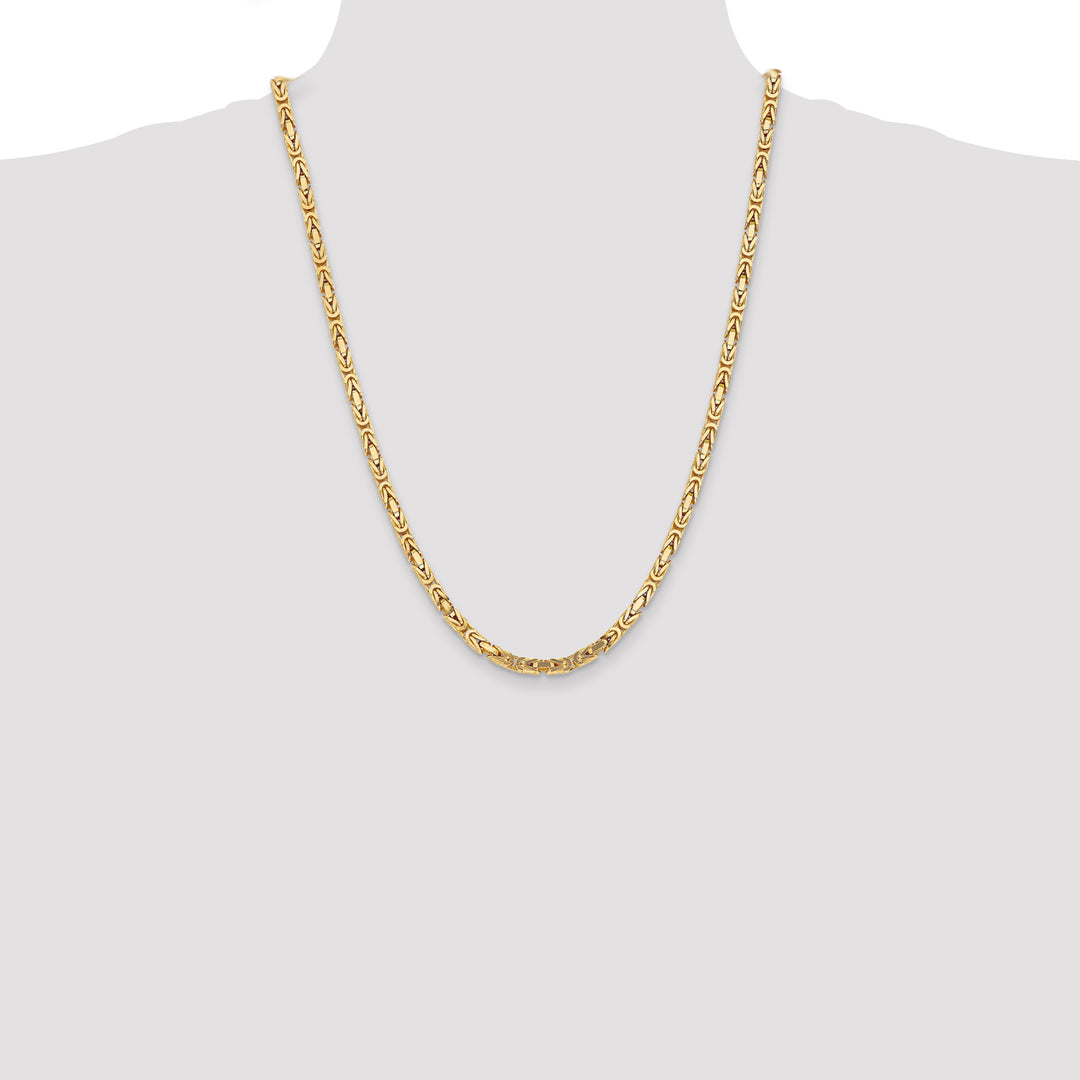 14k 4mm Byzantine Chain