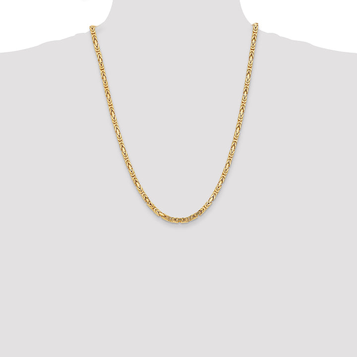 14k 4mm Byzantine Chain