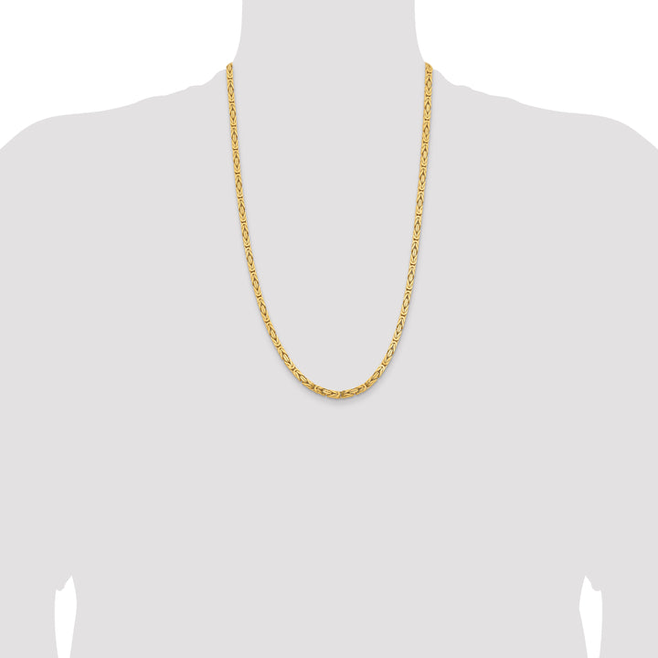 14k 4mm Byzantine Chain
