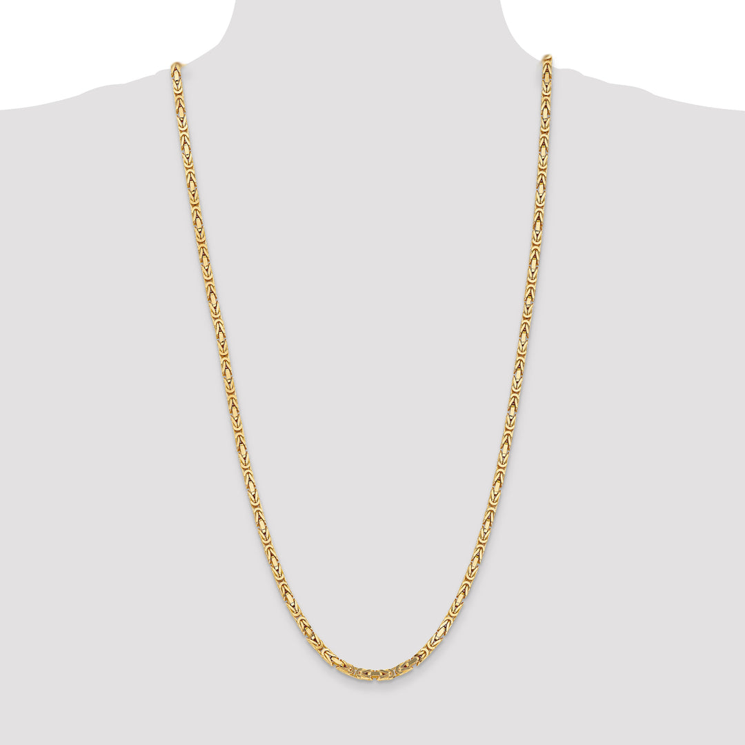 14k 4mm Byzantine Chain