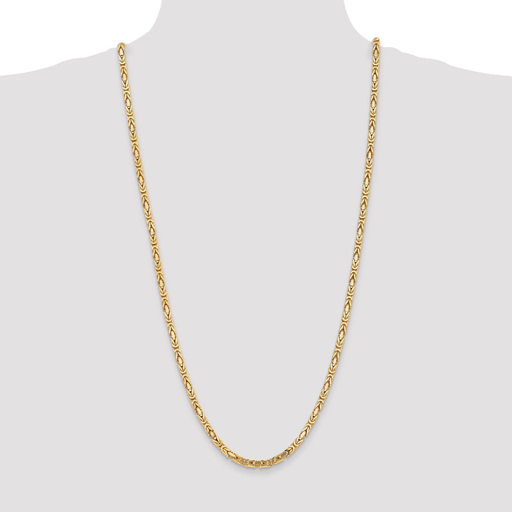 14k 4mm Byzantine Chain