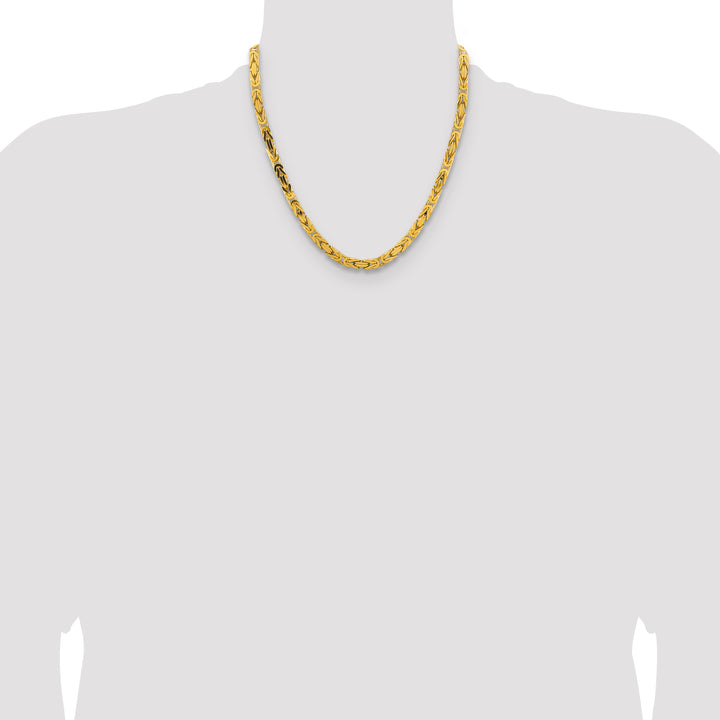14k 5.25mm Byzantine Chain