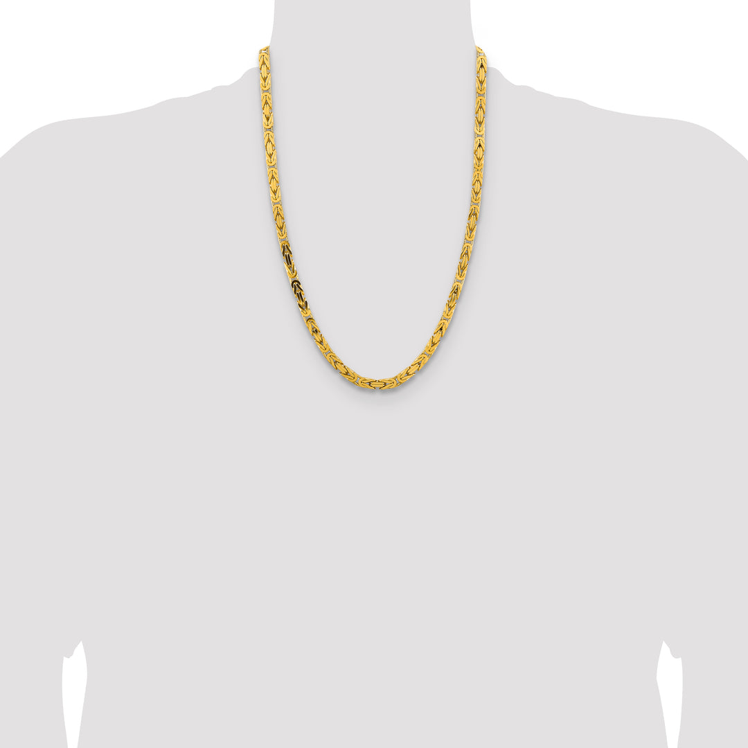 14k 5.25mm Byzantine Chain