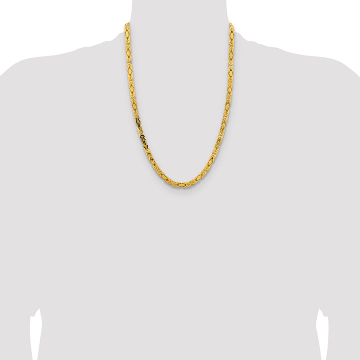 14k 5.25mm Byzantine Chain