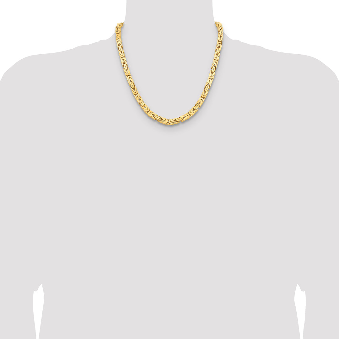 14k 6.5mm Byzantine Chain