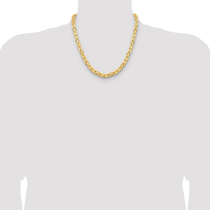 14k 6.5mm Byzantine Chain