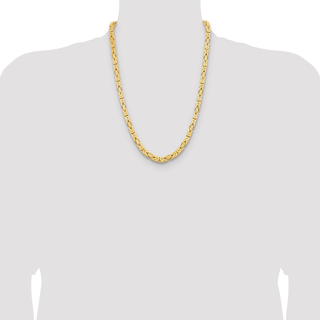14k 6.5mm Byzantine Chain