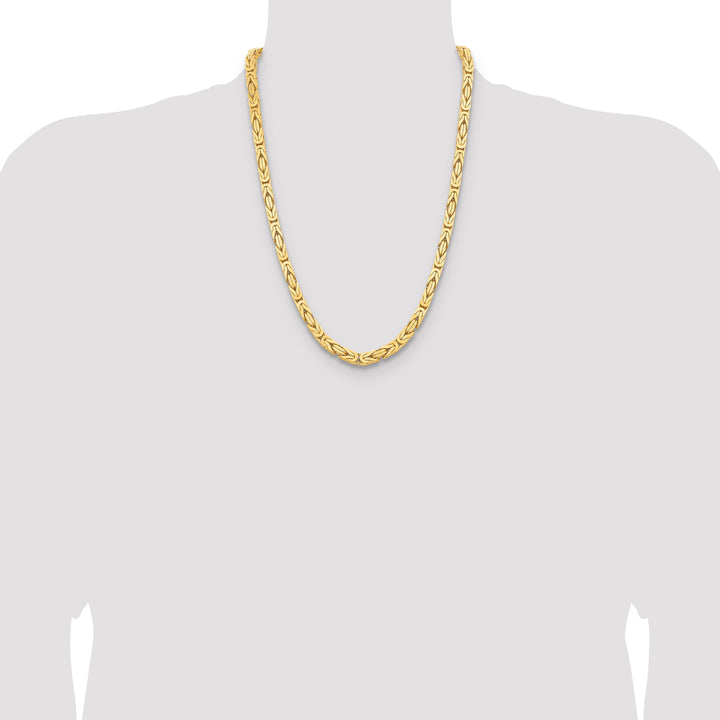 14k 6.5mm Byzantine Chain