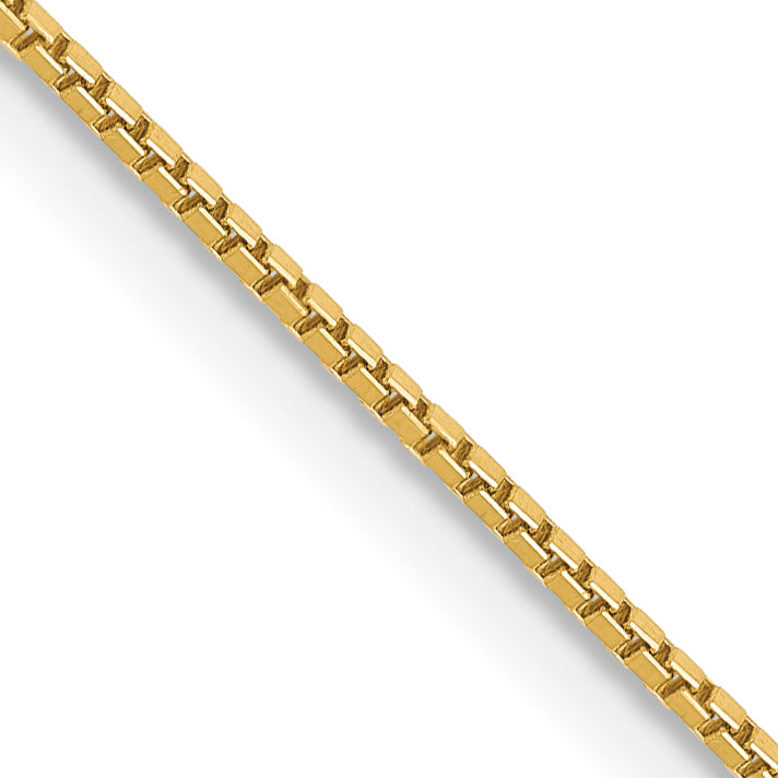 14k .9mm Box with Lobster Clasp Chain