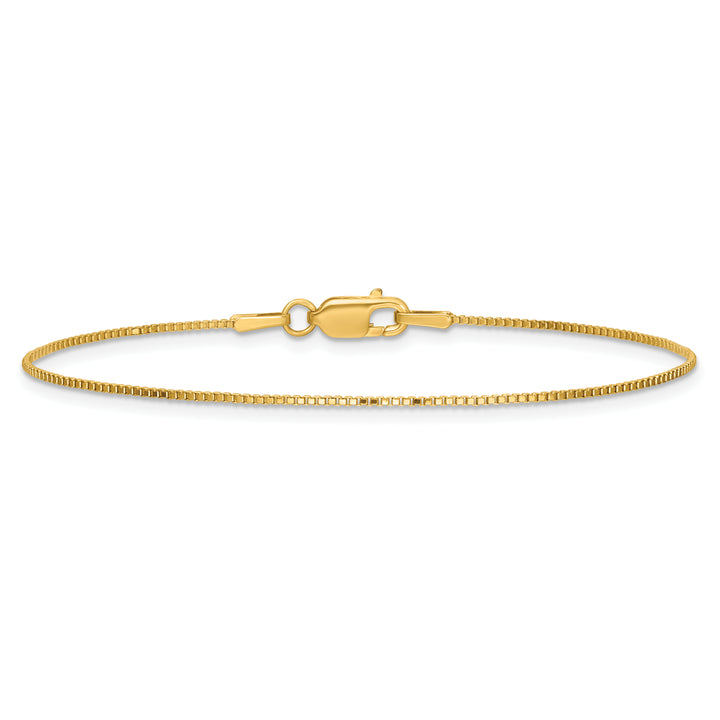 14k .9mm Box with Lobster Clasp Chain