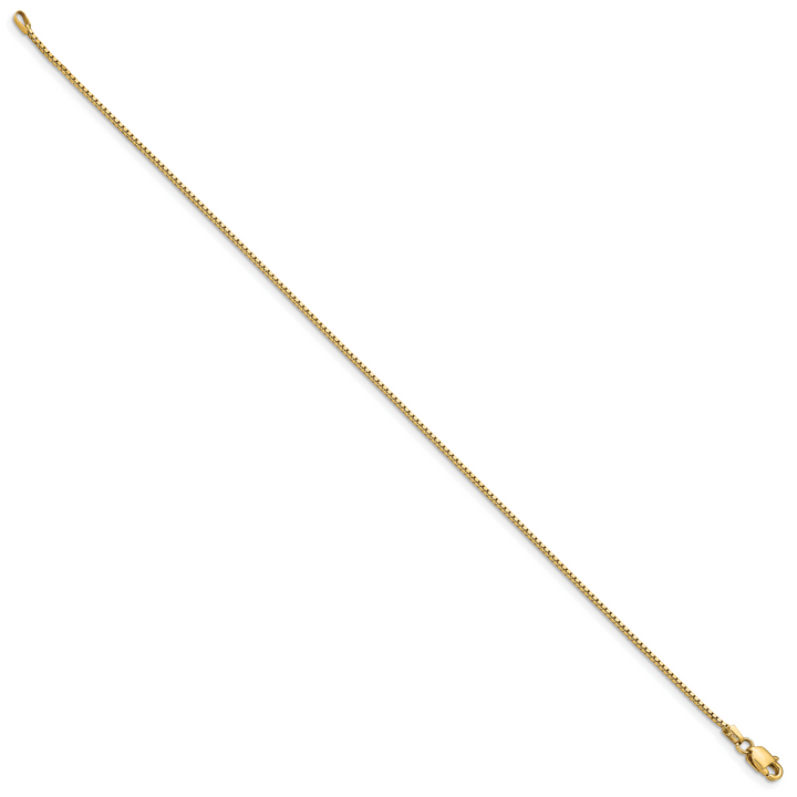 14k .95mm Box Chain Anklet