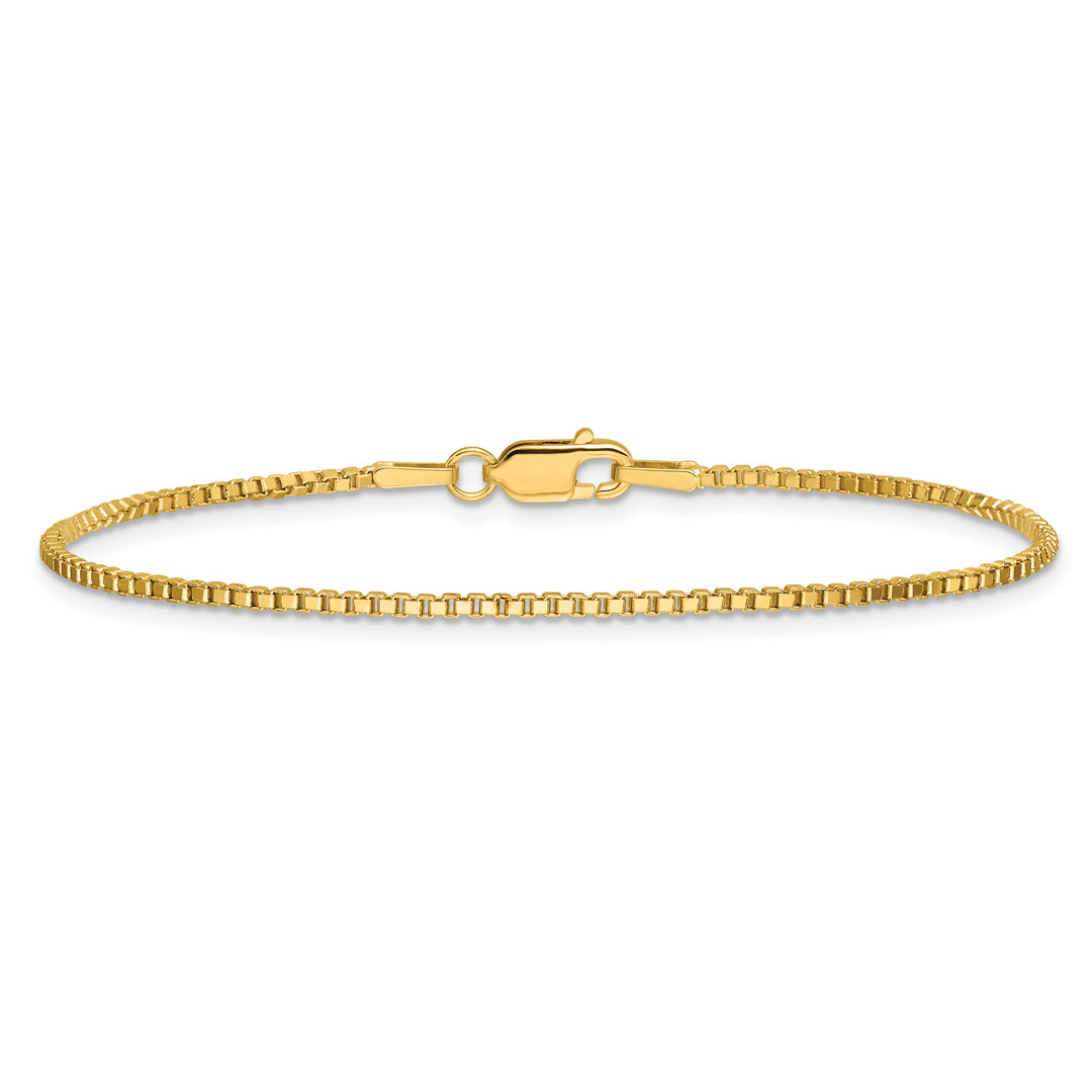 14k 1.5mm Box Chain Anklet