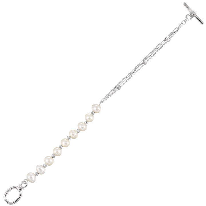 Silver Pearl Bracelet
