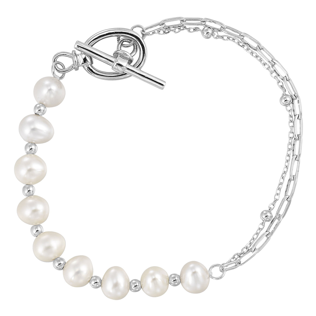Silver Pearl Bracelet