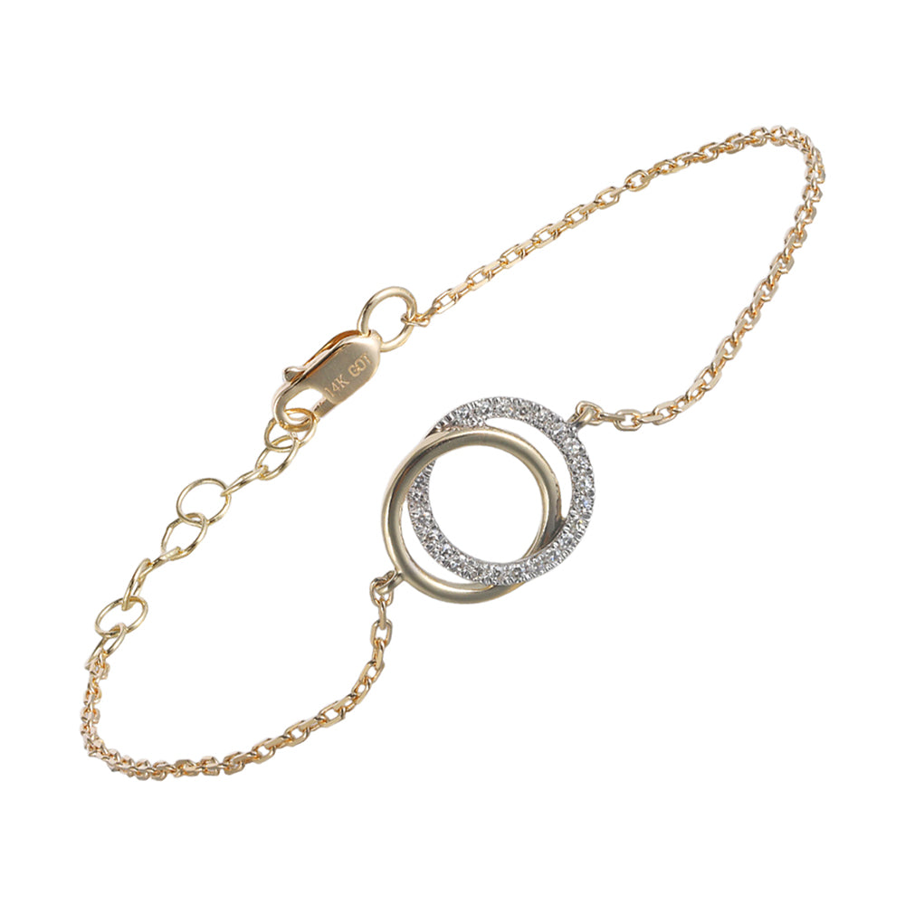 14Kt Yellow Gold Diamond 1/15Ctw Bracelet