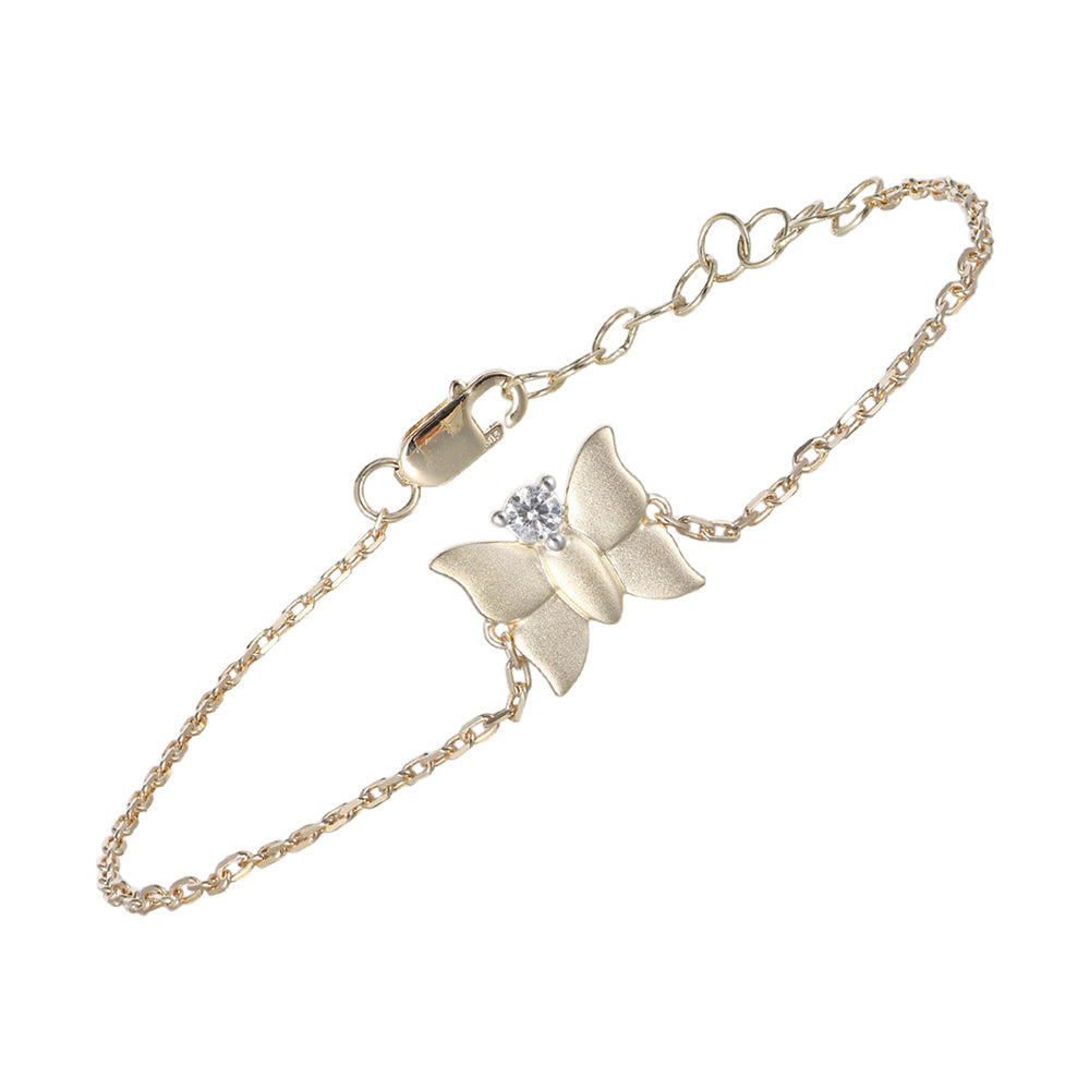 14Kt Yellow Gold Diamond 1/20Ctw Bracelet