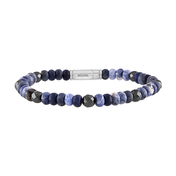 Bulova Sterling Silver 925 Performance Jewelry Mens Bracelet