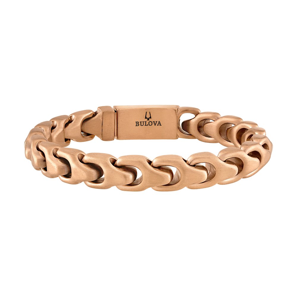 Bulova Stainless Steel Classic Jewelry Mens Bracelet
