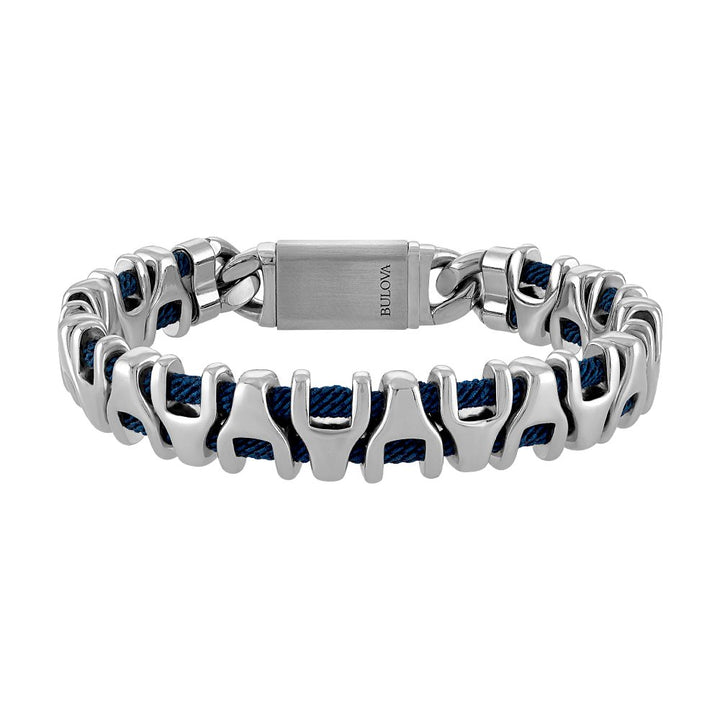 Bulova Stainless Steel Classic Jewelry Mens Bracelet