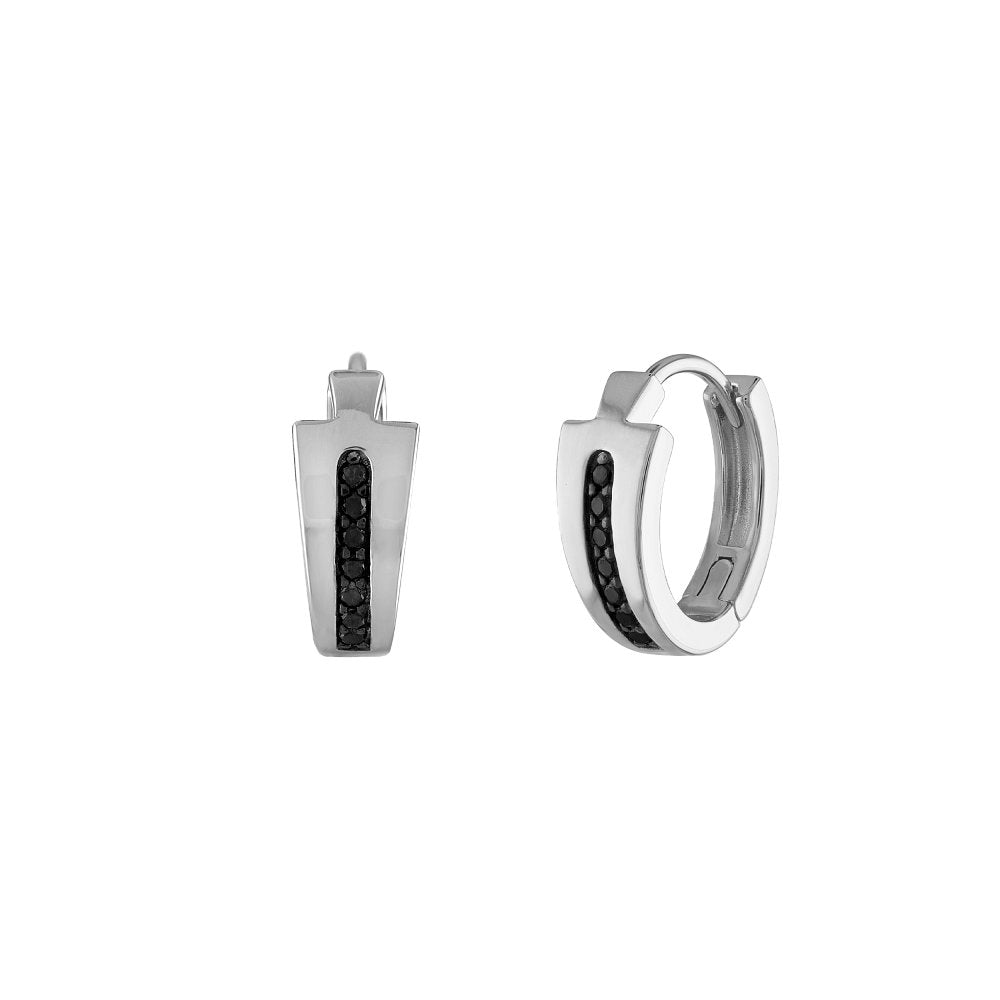 Bulova Sterling Silver Icon Collection Mens Earring