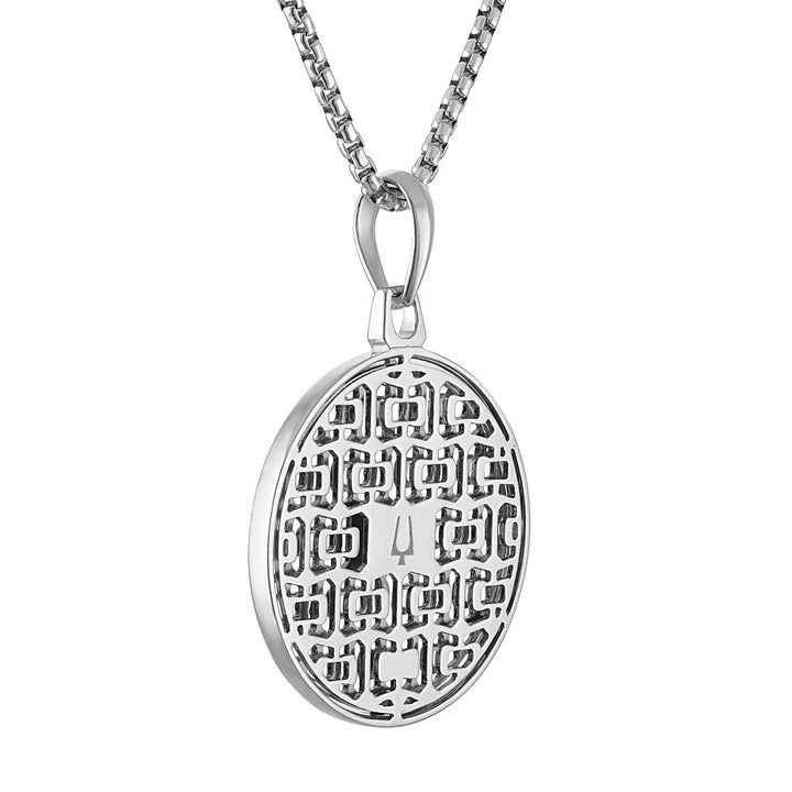 Bulova Sterling Silver 925 Classic Jewelry Mens Pendant