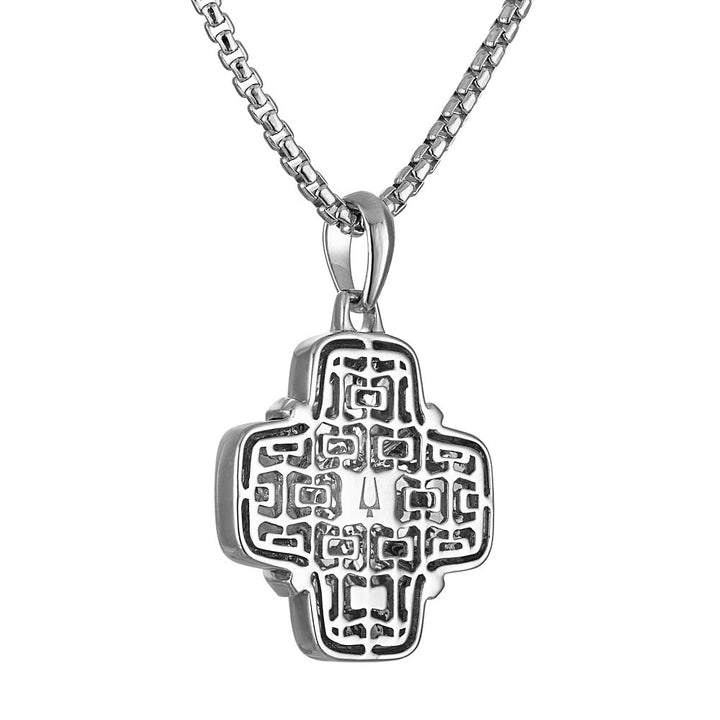 Bulova Sterling Silver 925 Classic Jewelry Mens Pendant