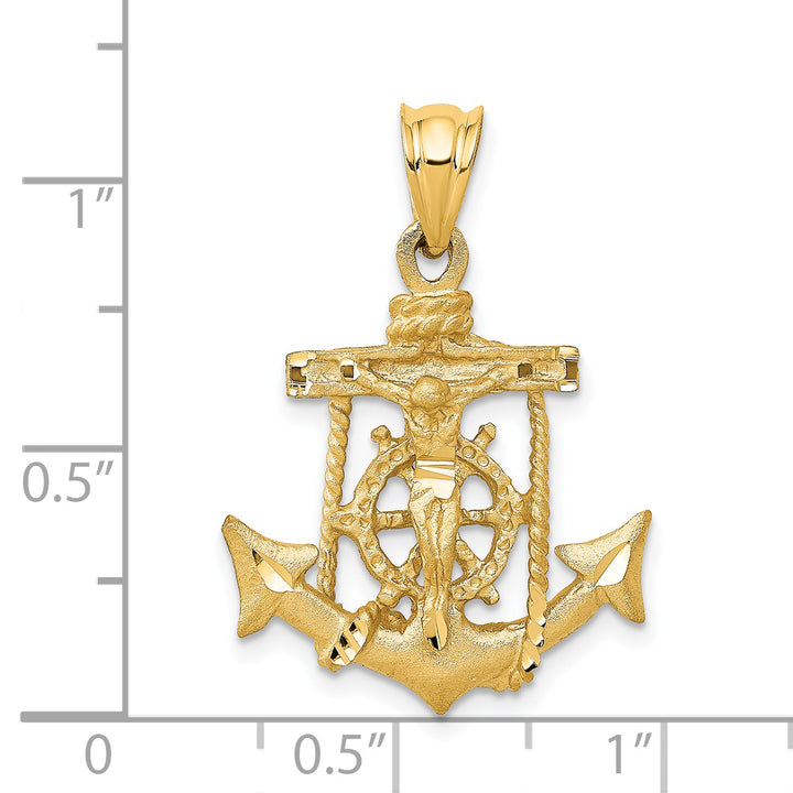 14k Mariners Crucifix Pendant