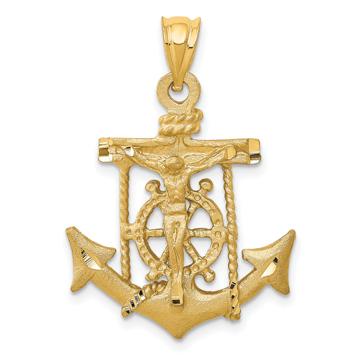 14k Mariners Crucifix Pendant