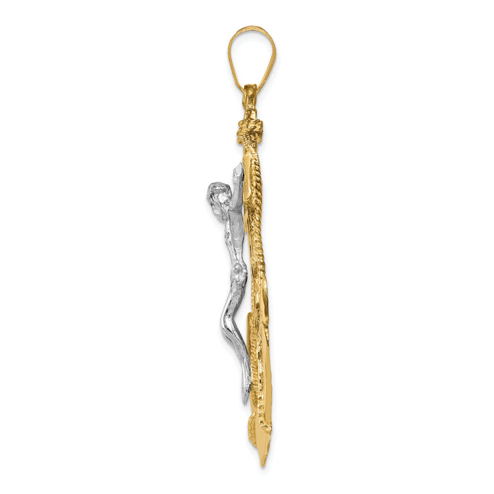 14k Two-tone Mariners Crucifix Pendant