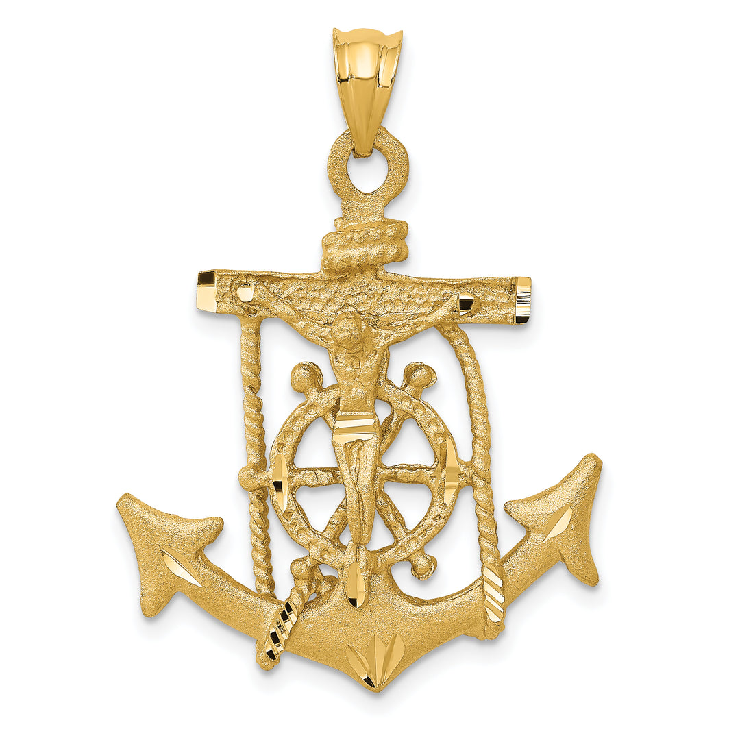 14k Mariners Crucifix Pendant