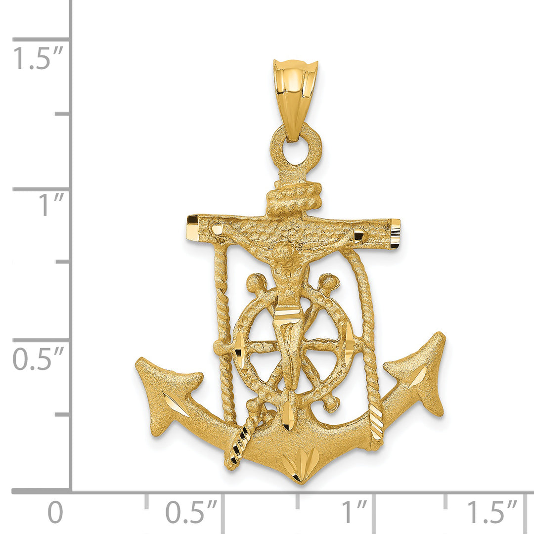 14k Mariners Crucifix Pendant