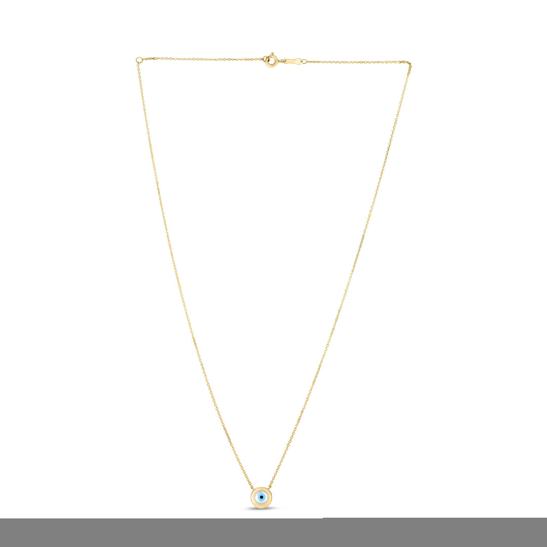 14K MOP Evil Eye Necklace