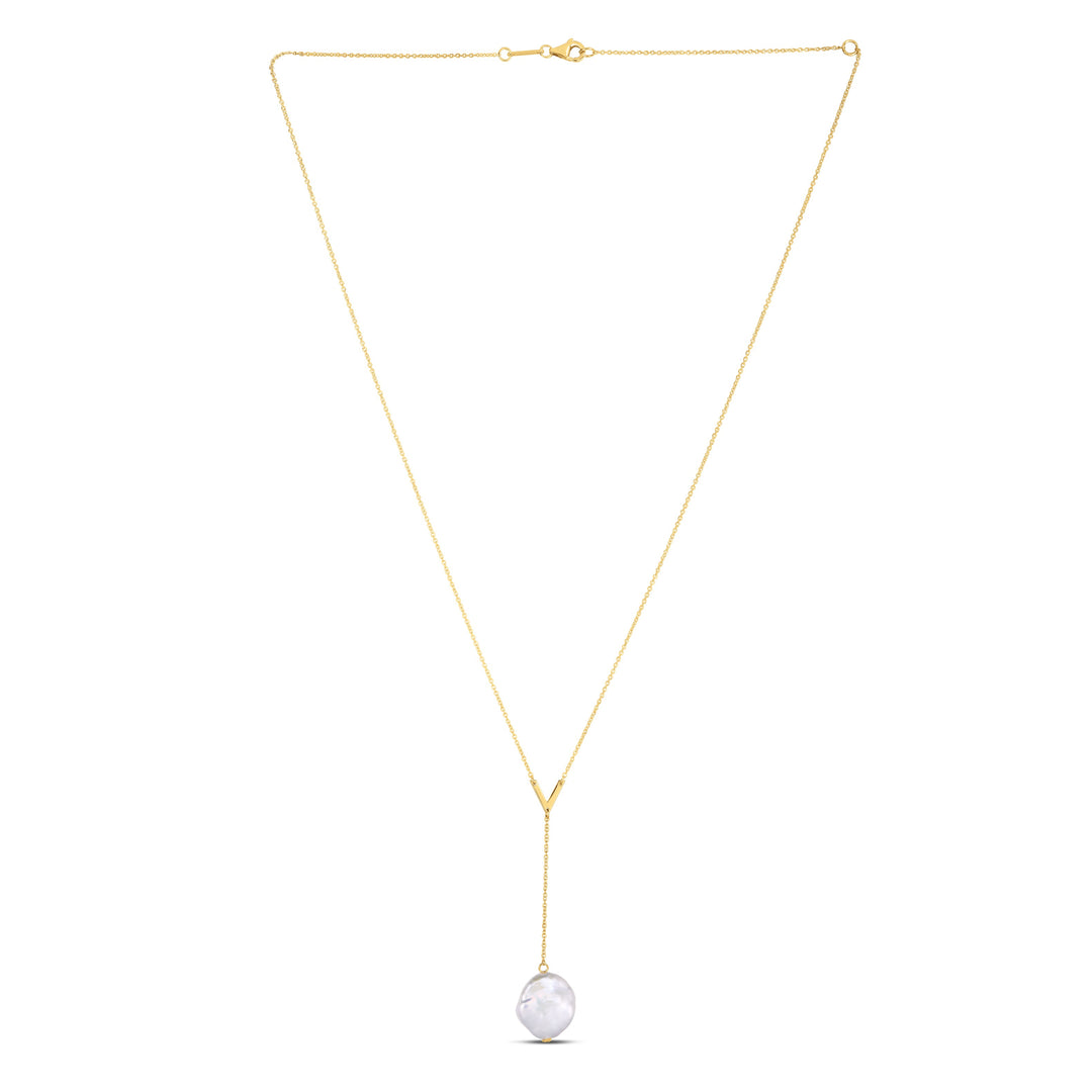 14K Tesoro Pearl Lariat Necklace