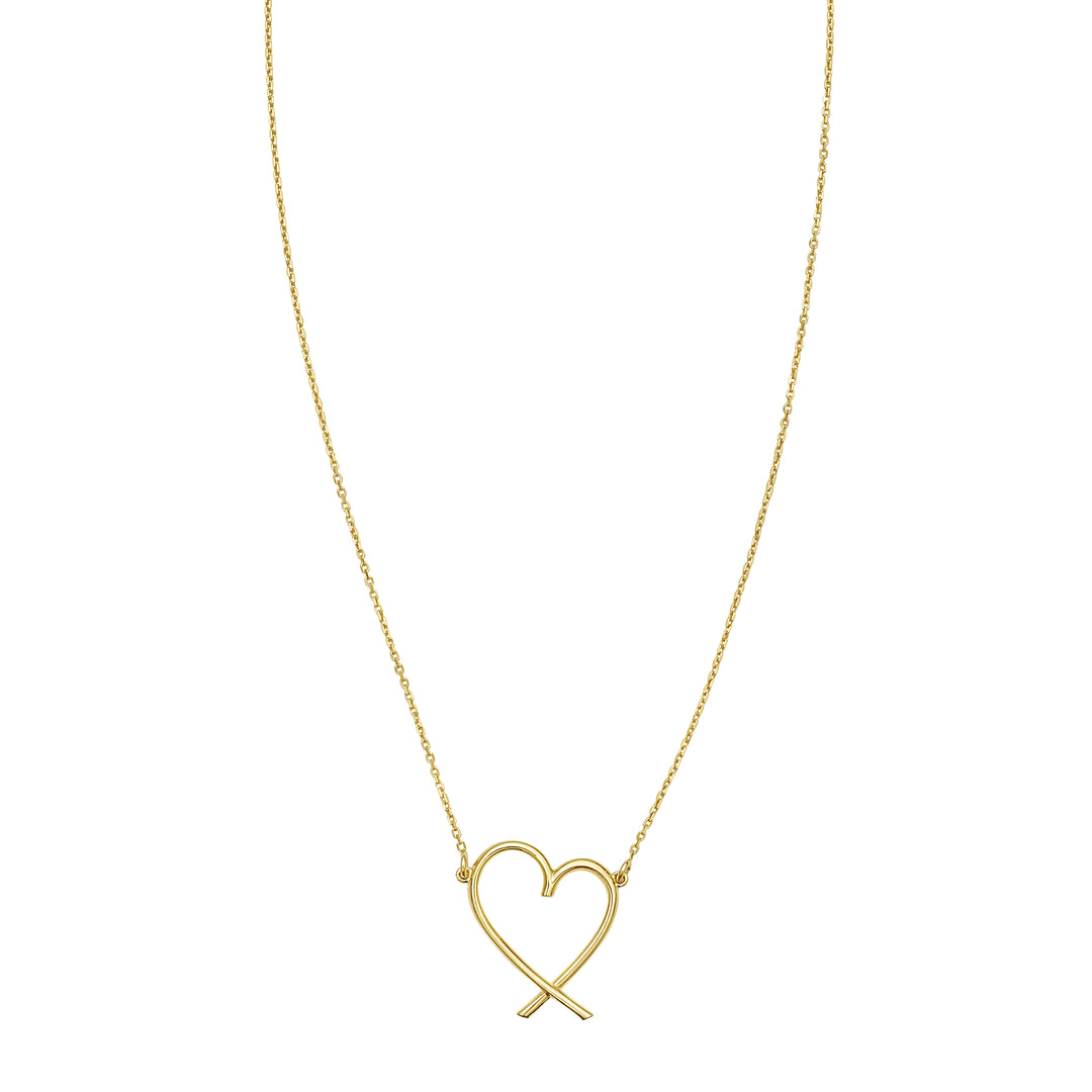 14K Delicate Heart Necklace