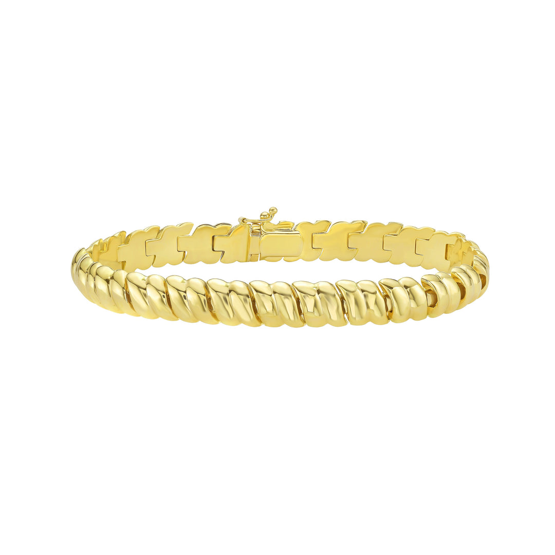14K Scalloped Bangle