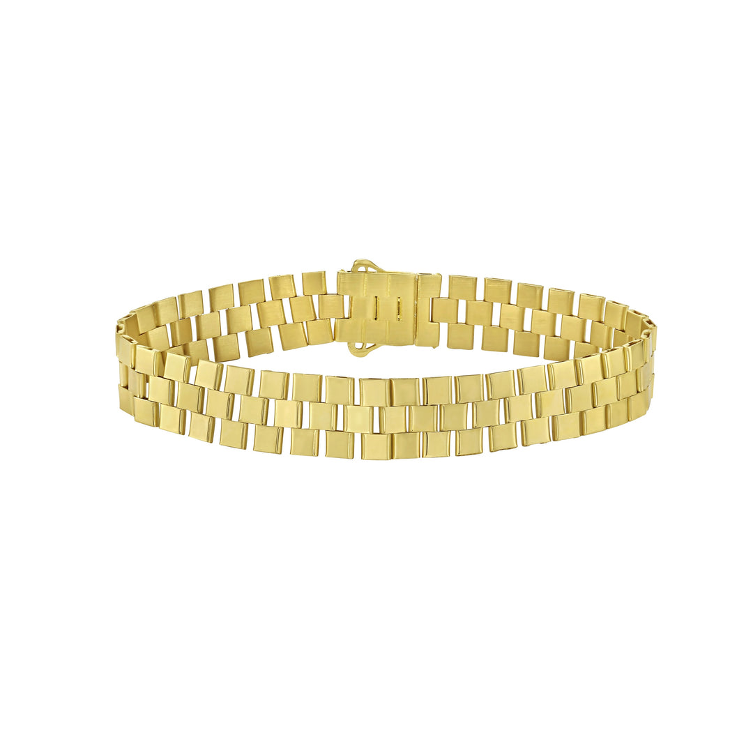 14K Small Cobblestone Link Bracelet