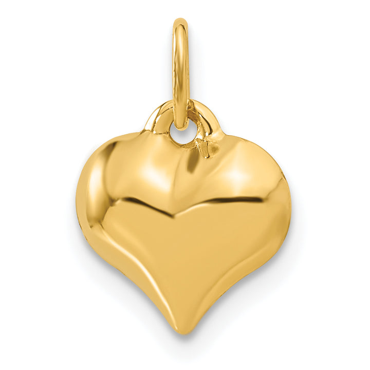 14K Polished 3-D Puffed Heart Pendant
