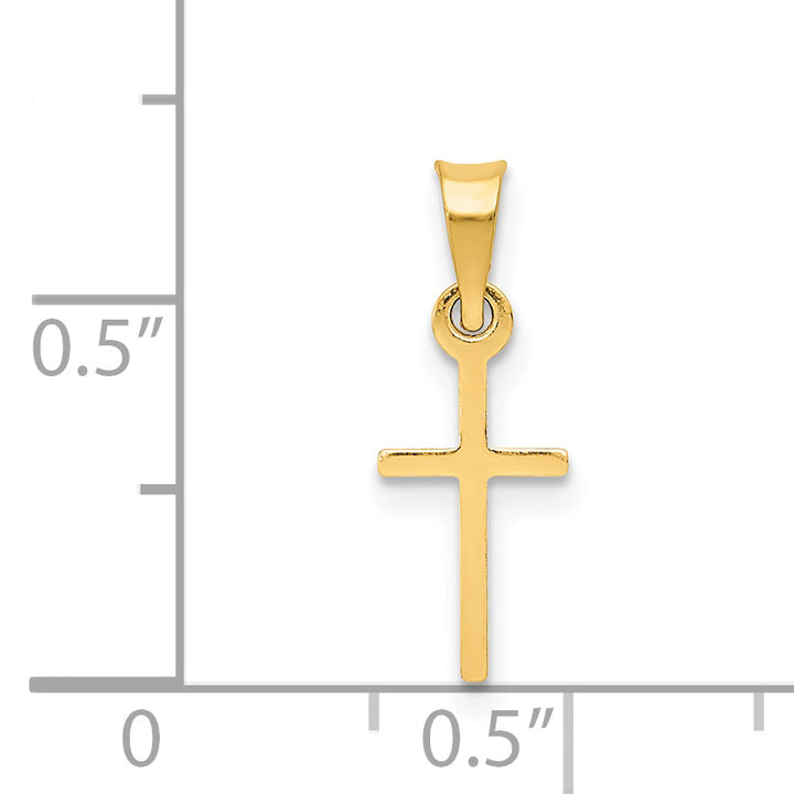 14k Polished Cross Charm